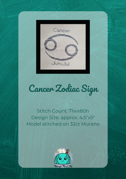Cancer Zodiac Sign - Marney's Mixed Bag - Printed Pattern