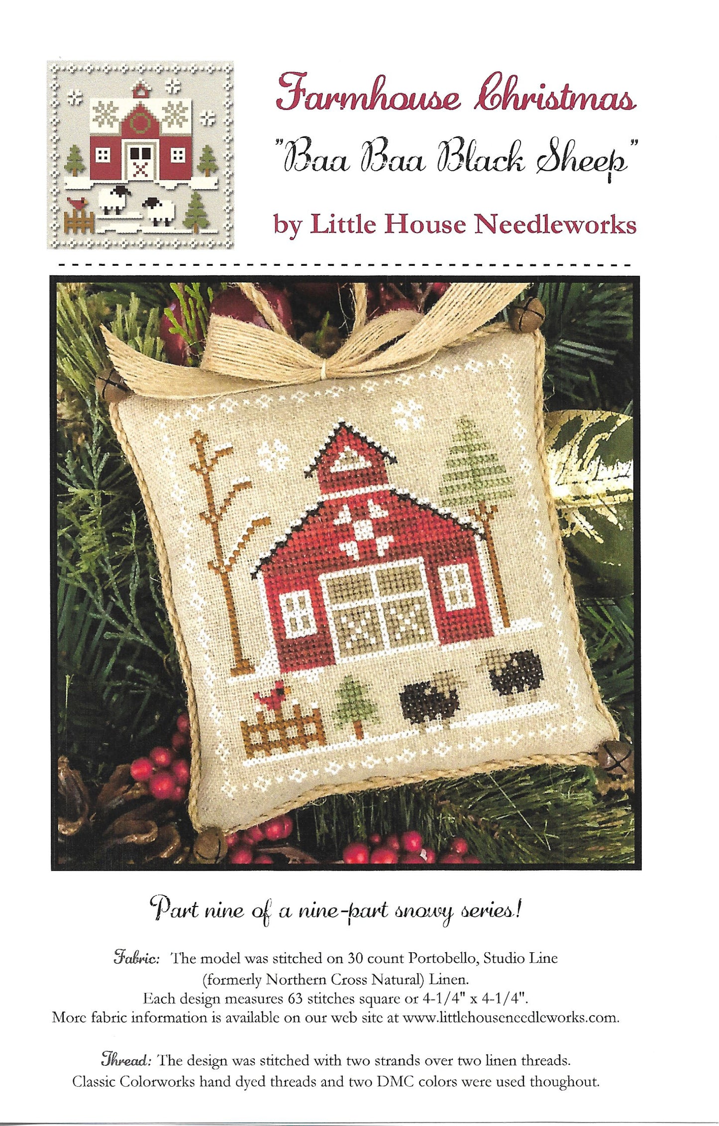 Little House Needleworks - Farmhouse Christmas Part 9 - Baa Baa Black Sheep
