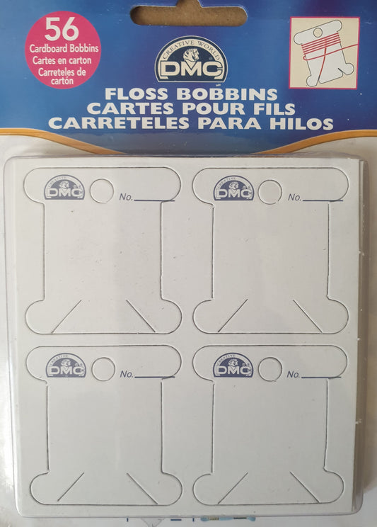 56 DMC Cardboard bobbins