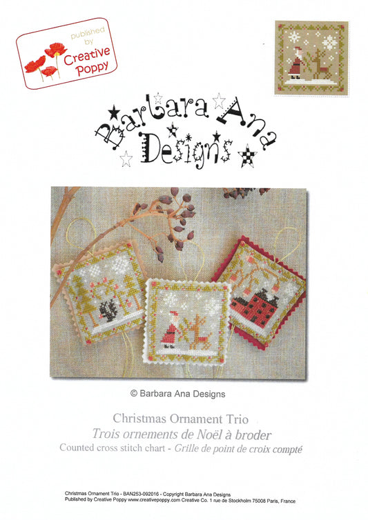 Barbara Ana Designs - Christmas Ornament Trio