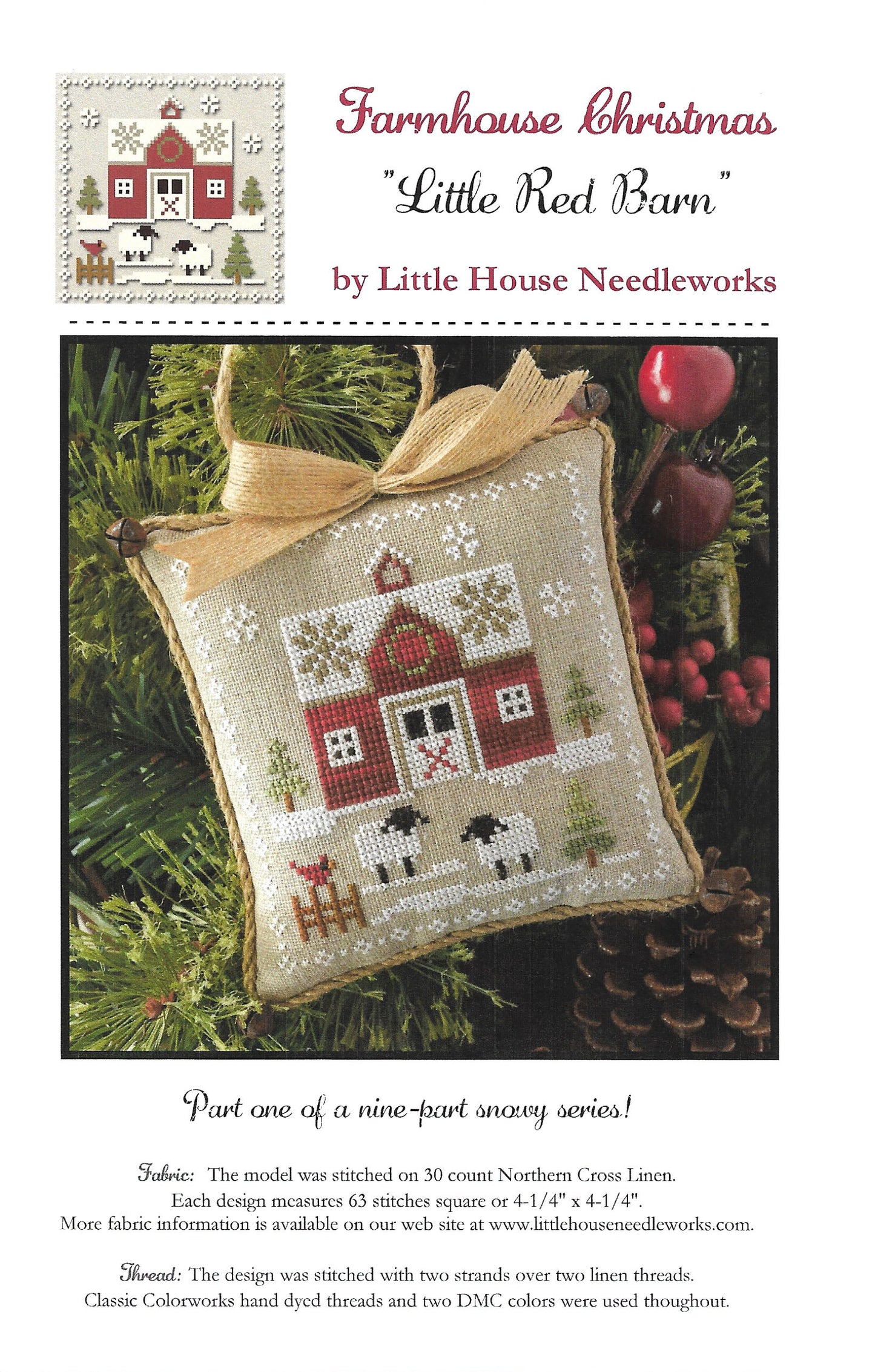 Little House Needleworks - Farmhouse Christmas Part 1 - Little Red Barn