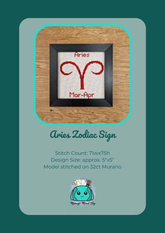 Aries Zodiac Sign - Marney's Mixed Bag - Printed Pattern